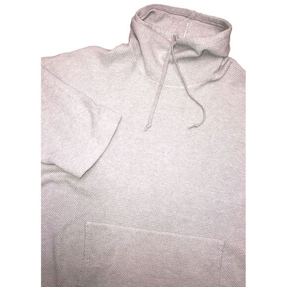 J. Jill  Pure Jill‎ Mock Neck  1/2 Sleeve Sweatshirt L Textured Oversized Gray - Picture 1 of 7